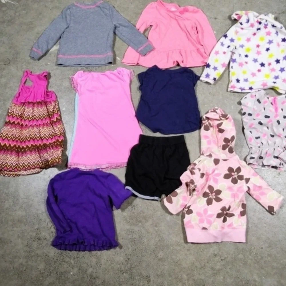 Toddler Girls 3T Clothing Lot 10pc Circo DKNY Peppa Pig Stars Hearts‎ VTG Style